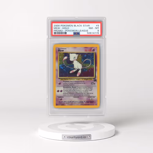 2000 Pokémon Promo Black Star #9 Mew - Holo Pokemon League (PSA 8 NM-MT)