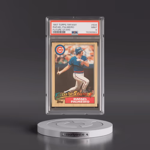 1987 Topps Tiffany #634 Rafael Palmeiro - Future Stars (PSA 9 MINT)