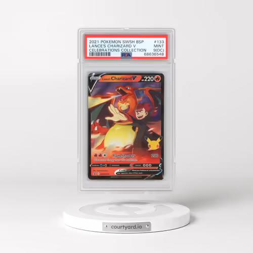 2021 Pokémon Swsh Black Star Promo #133 Lance's Charizard V - Holo Celebrations Collection (PSA 9 MINT)