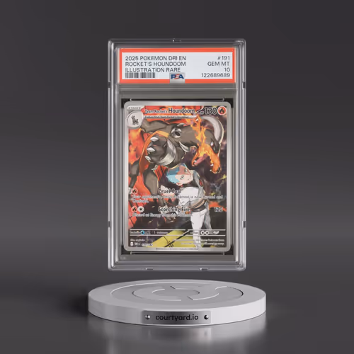 2025 Pokémon Dri EN-Destined Rivals #191 Team Rocket's Houndoom - Illustration Rare (PSA 10 GEM MINT