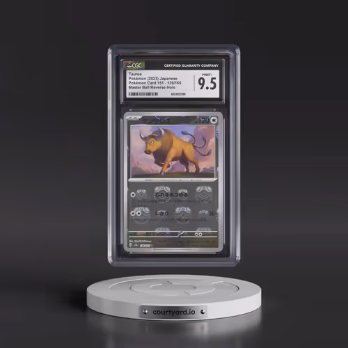 2023 Pokémon Card 151 #128/165 Tauros - Reverse Holo Master Ball (CGC 9.5 MINT+)
