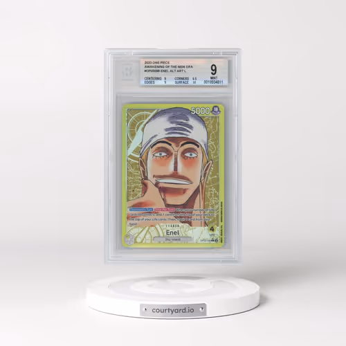 2023 One Piece OP05-Awakening of the New Era #098 Enel - Alternate Art (BGS 9 MINT)