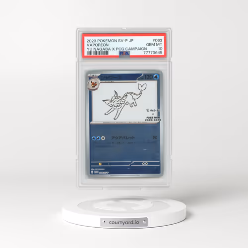 2022 Japanese Scarlet & Violet Promos #063 Vaporeon - YU NAGABA Pokémon Center Campaign (PSA 10 GEM MINT)