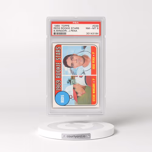 1969 Topps #339 Reds Rookies - S.Mingori/J.Pena (PSA 8 NM-MT)