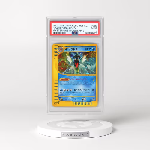 2002 Pokémon Mysterious Mountains #028 Gyarados - 1st Edition Holo (PSA 9 MINT)