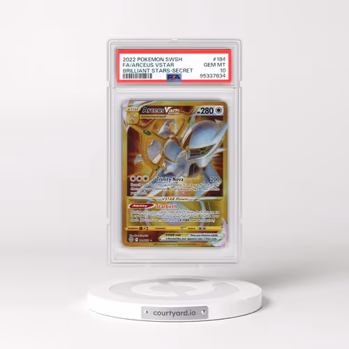 2022 Pokémon Sword & Shield Brilliant Stars #184 Arceus Vstar - Full Art Secret (PSA 10 GEM MINT)