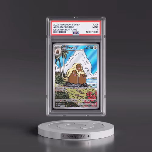 2024 Pokémon Ssp EN-Surging Sparks #208 Alolan Dugtrio - Illustration Rare (PSA 9 MINT)