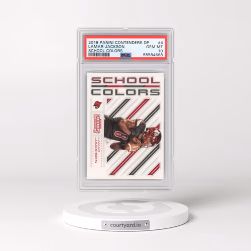 2018 Panini Contenders Draft Picks School Colors #4 Lamar Jackson (PSA 10 GEM MINT)