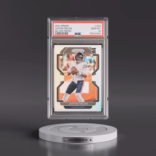 2021 Panini Prizm #334 Justin Fields - Silver Prizm (PSA 10 GEM MINT)