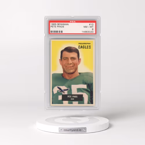 1955 Bowman #10 Pete Pihos (PSA 8 NM-MT)