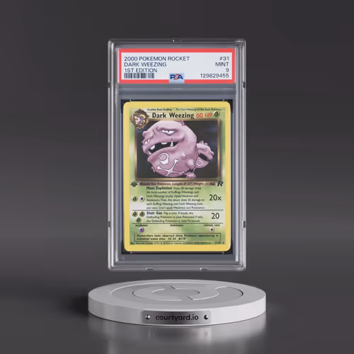 2000 Pokémon Rocket #31 Dark Weezing - 1st Edition (PSA 9 MINT)
