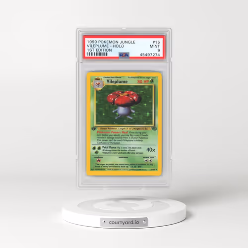 1999 Pokémon Jungle #15 Vileplume - 1st Edition Holo (PSA 9 MINT)