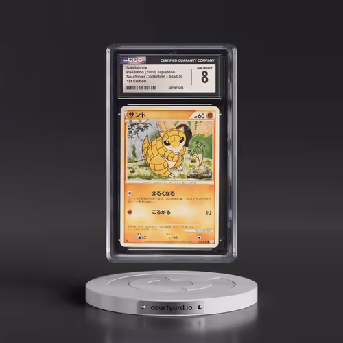 2009 SoulSilver Collection - L1 (Blue) #045/070 Sandshrew - 1st Edition (CGC 8 NM-MT)