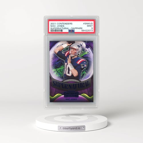 2021 Panini Contenders Supernatural #SNMJO Mac Jones - Sapphire (PSA 9 MINT)