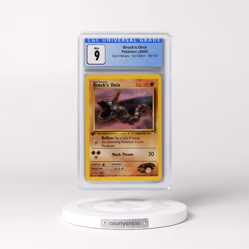 2000 Gym Heroes #69/132 Brock's Onix - 1st Edition 1st Edition (CGC 9 MINT)