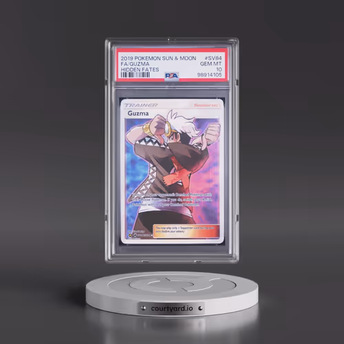 2019 Pokémon Sun & Moon Hidden Fates #SV84 Guzma - Full Art (PSA 10 GEM MINT)