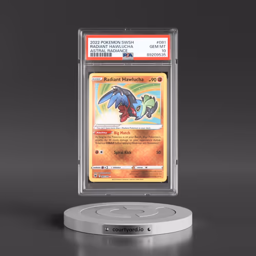 2022 Pokémon Sword & Shield Astral Radiance #081 Radiant Hawlucha - Holo (PSA 10 GEM MINT)