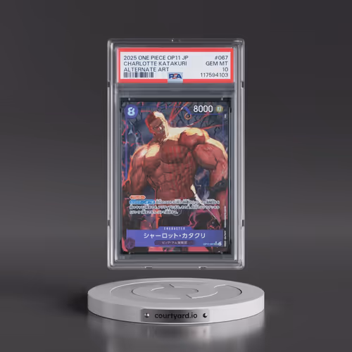 2025 One Piece Japanese OP11-A Fist of Divine Speed #067 Charlotte Katakuri - Alternate Art (PSA 10