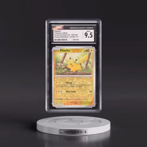 2024 Pokémon Mew EN-151 #025 Pikachu - 151 5-Pack Mini Tins (CGC 9.5 MINT+)