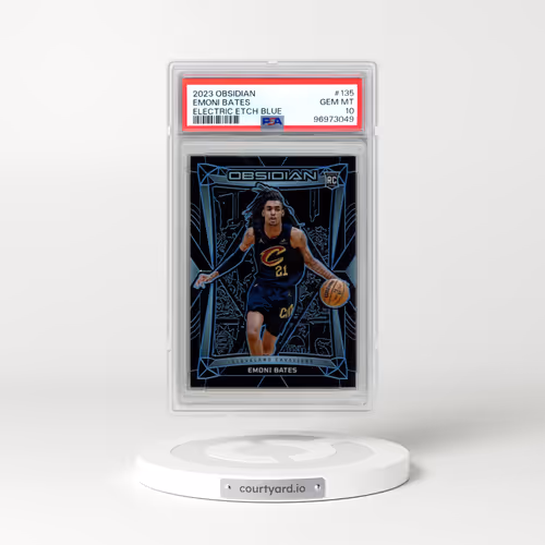 2023 Panini Obsidian #135 Emoni Bates - Electric Etch Blue (PSA 10 GEM MINT)