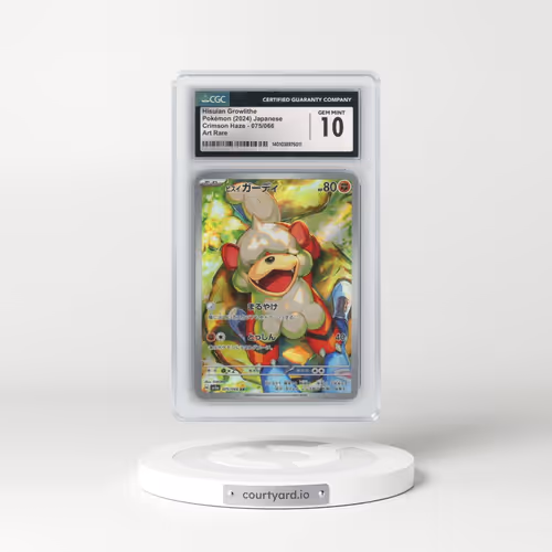 2024 Crimson Haze #075/066 Hisuian Growlithe - Art Rare Holo (CGC 10 GEM MINT)
