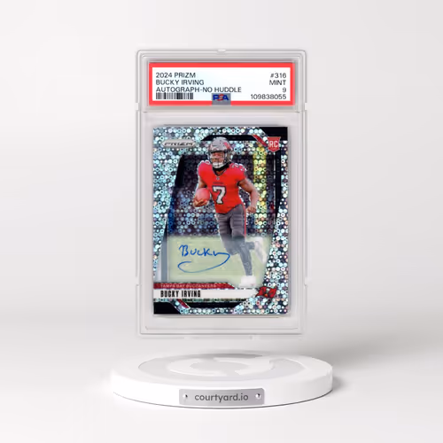2024 Panini Prizm #316 Bucky Irving - Autograph-No Huddle (PSA 9 MINT)
