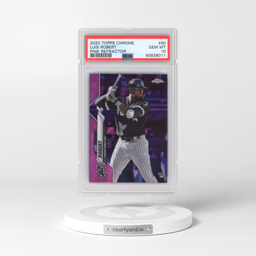 2020 Topps Chrome #60 Luis Robert - Pink Refractor (PSA 10 GEM MINT)
