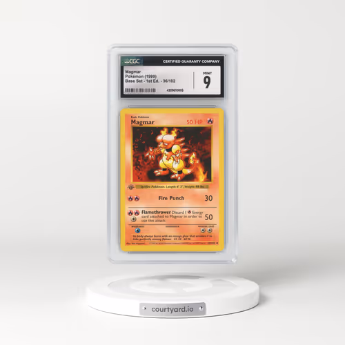 1999 Base Set #36 Magmar - 1st Edition Shadowless (CGC 9 MINT)