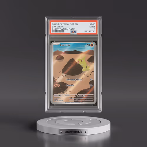 2023 Pokémon Obf EN-Obsidian Flames #203 Larvitar - Illustration Rare (PSA 9 MINT)