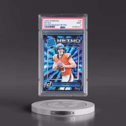 2024 Panini Donruss Rated Rookies Retro #19 Bo Nix (PSA 9 MINT)