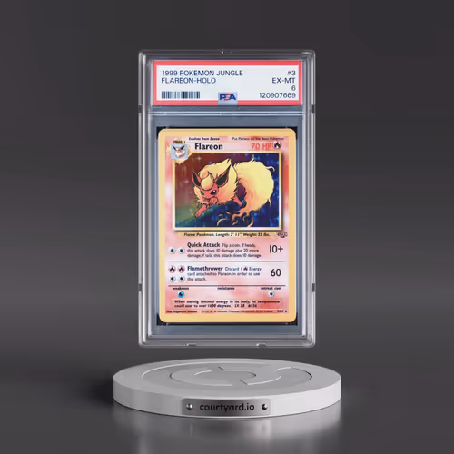 1999 Pokémon Jungle #3 Flareon - Holo (PSA 6 EX-MT)
