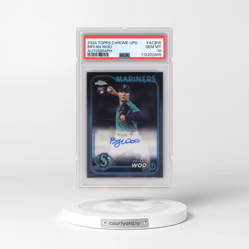 2024 Topps Chrome Update Chrome Baseball Update Series Autographs #ACBW Bryan Woo (PSA 10 GEM MINT)