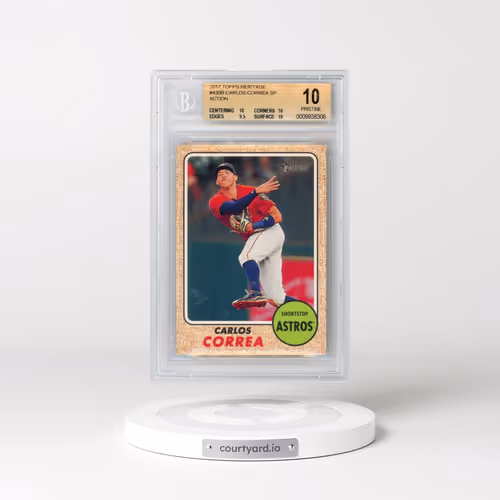 2017 Topps Heritage #430 Carlos Correa - Action (BGS 10 PRISTINE)