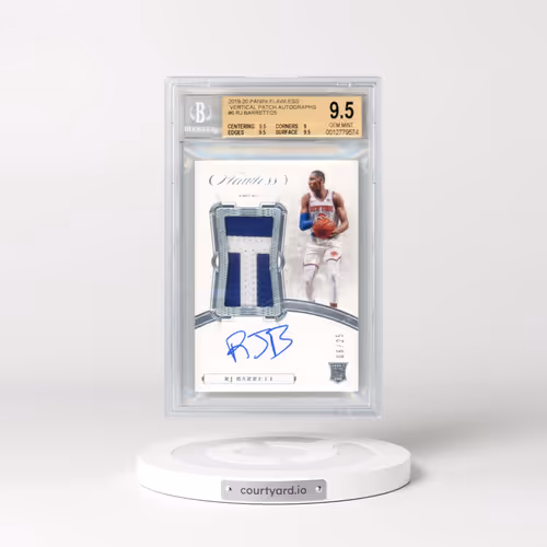 2019 Panini Flawless Vertical Patch Autographs #VPRJB RJ Barrett (BGS 9.5 GEM MINT)