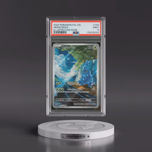 2023 Pokémon Pal EN-Paldea Evolved #194 Heracross - Illustration Rare (PSA 9 MINT)