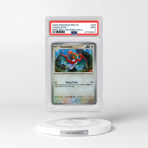 2025 Pokémon Pre EN-Prismatic Evolutions #089 Hawlucha - Reverse Holo Poke Ball (PSA 9 MINT)