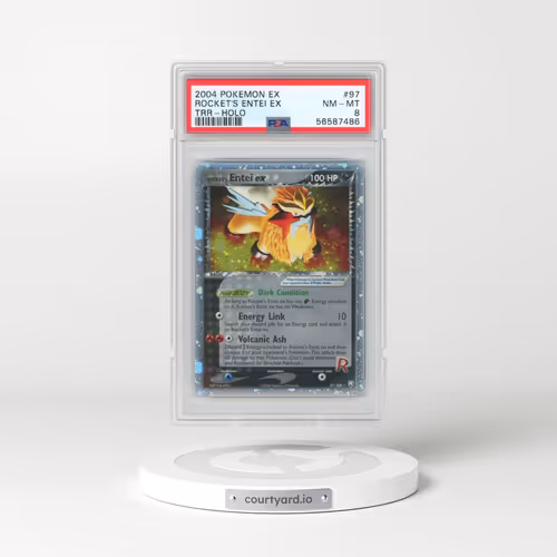 2004 Pokémon EX Team Rocket Returns #97 Rocket's Entei EX - Holo Holo (PSA 8 NM-MT)