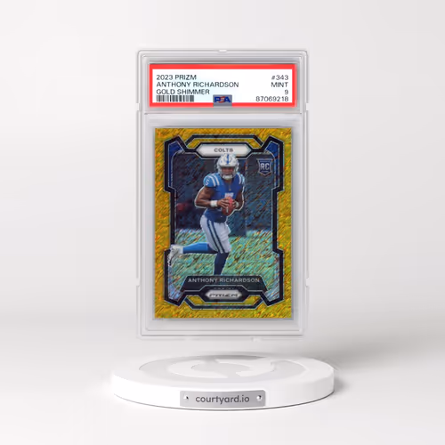 2023 Panini Prizm #343 Anthony Richardson - Gold Shimmer (PSA 9 MINT)