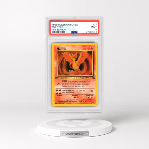 1999 Pokémon Fossil #27 Moltres - 1st Edition (PSA 9 MINT)