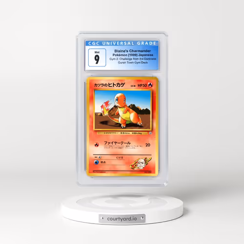 1999 Gym 2: Challenge from the Darkness Blaine's Charmander - (No Rarity) Guren Town Gym Deck (CGC 9 MINT)