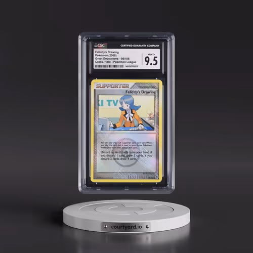 2008 Great Encounters #98/106 Felicity's Drawing - Pokémon League Crosshatch Holo (Cross. Holo) (CGC