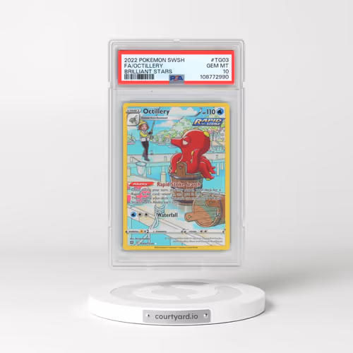 2022 Pokémon Sword & Shield Brilliant Stars #TG03 Octillery - Full Art (PSA 10 GEM MINT)
