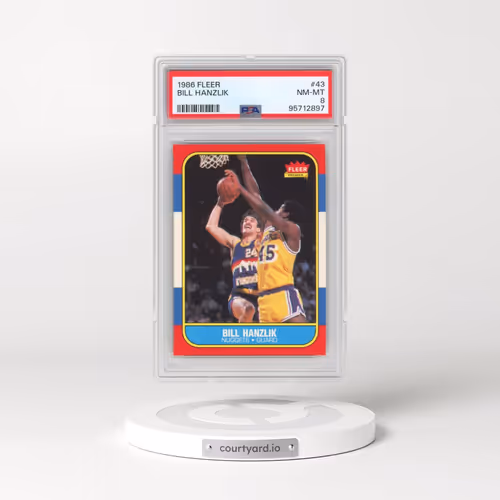 1986 Fleer #43 Bill Hanzlik (PSA 8 NM-MT)