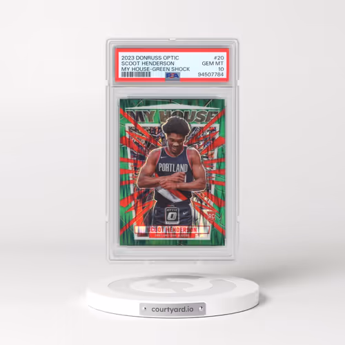 2023 Panini Donruss Optic My House #20 Scoot Henderson - Green Shock (PSA 10 GEM MINT)