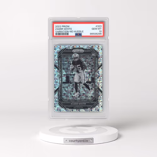 2022 Panini Prizm #323 Zamir White - Variation-No Huddle (PSA 10 GEM MINT)