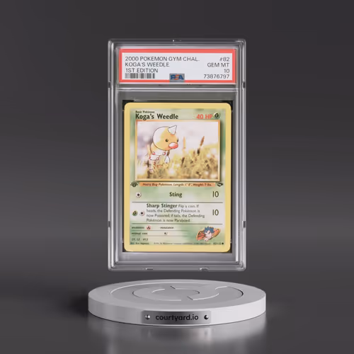 2000 Pokémon Gym Challenge #82 Koga's Weedle - 1st Edition (PSA 10 GEM MINT)