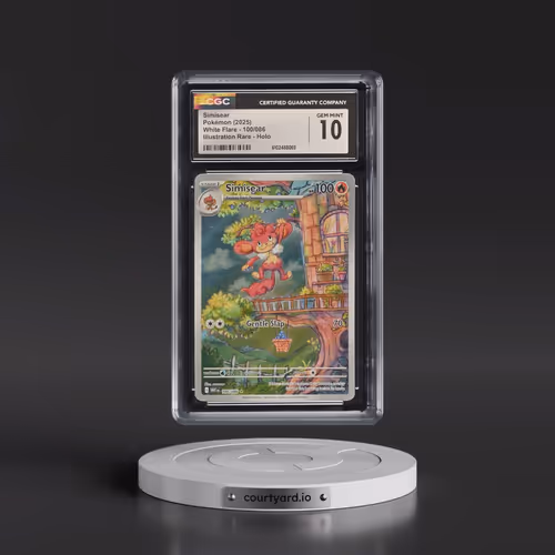 2025 Pokémon Wht EN-White Flare #100 Simisear - Illustration Rare (CGC 10 GEM MINT)