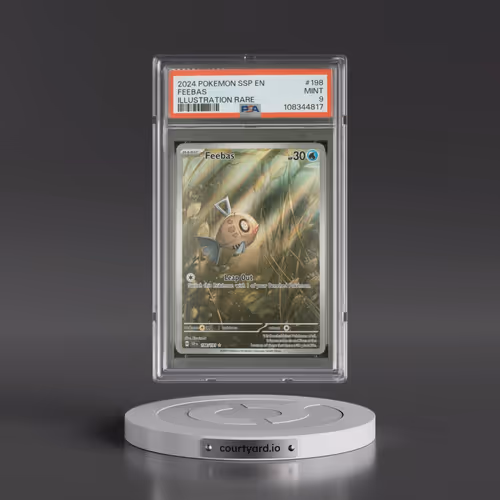 2024 Pokémon Ssp EN-Surging Sparks #198 Feebas - Illustration Rare (PSA 9 MINT)
