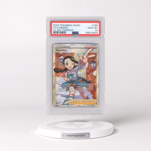 2022 Pokémon Sword & Shield Silver Tempest #189 Candice - Full Art (PSA 10 GEM MINT)