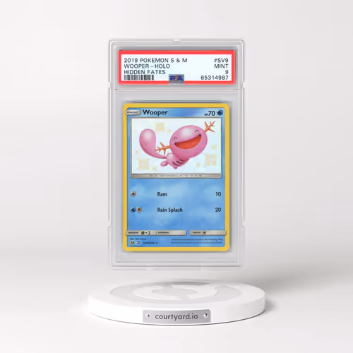 2019 Pokémon Sun & Moon Hidden Fates #SV9 Wooper - Holo (PSA 9 MINT)